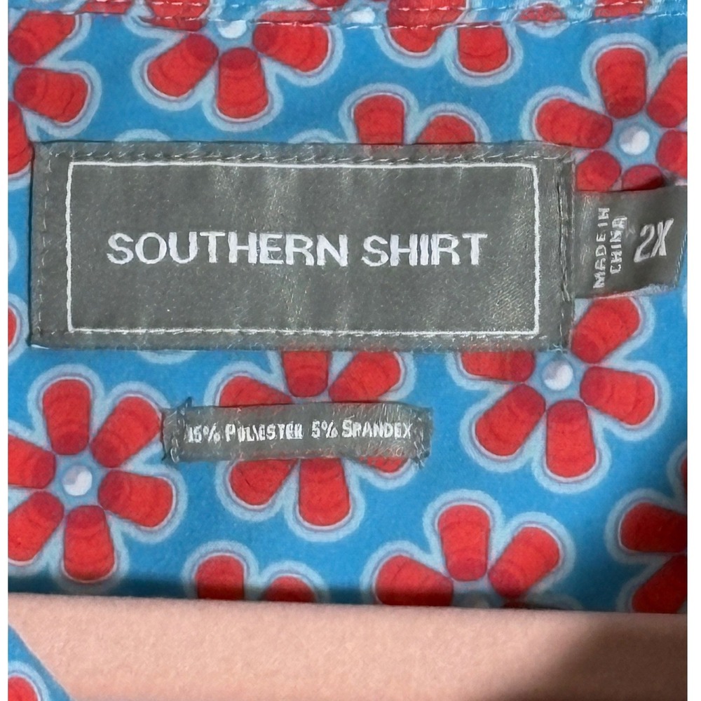 SSCO Flower Pong Baja Golf Shirt Polo Mens 2X NWOT Southern Shirt Co - Picture 10 of 10
